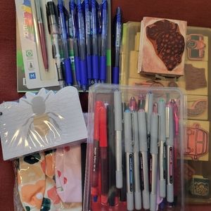 Great lot of Staionary Stamps Pens Pencils